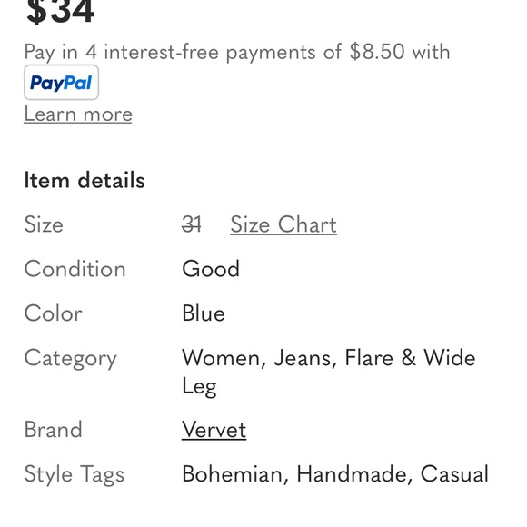 Floral Panel Blue Flare Jeans - Picture 9 of 11